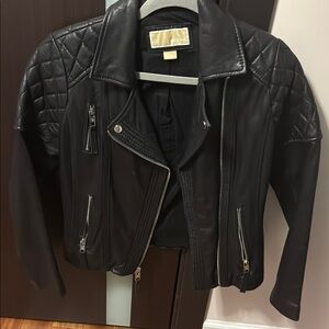 Chanel Black Leather Biker Jacket